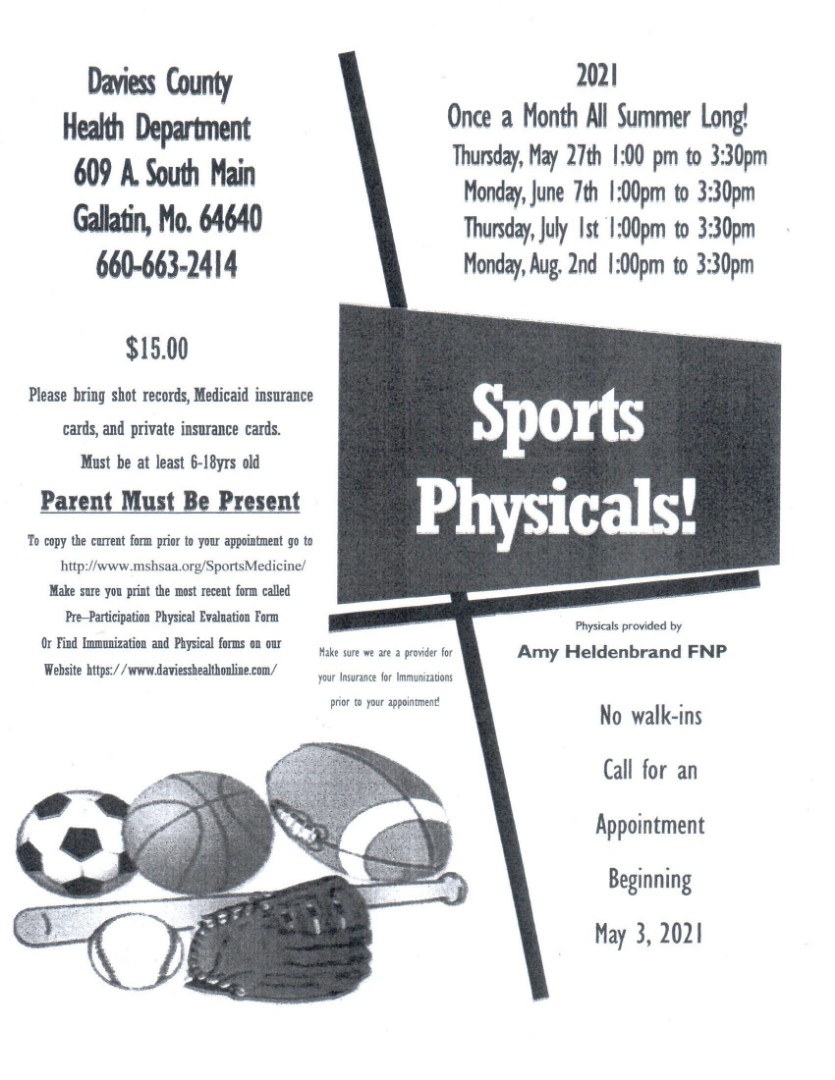 Pattonsburg R-ii School District - 2021-2022 Sports Physicals